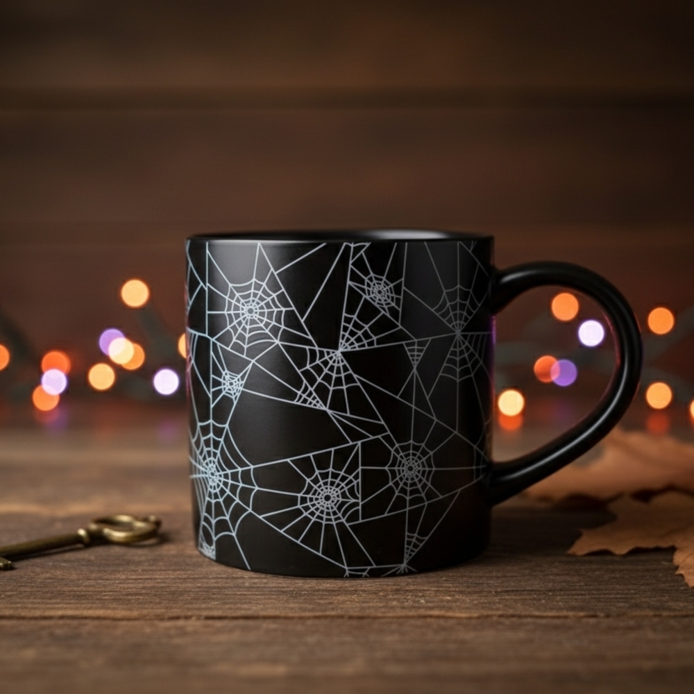 Hyde & EEK! Spider Web Halloween Coffee Mug
